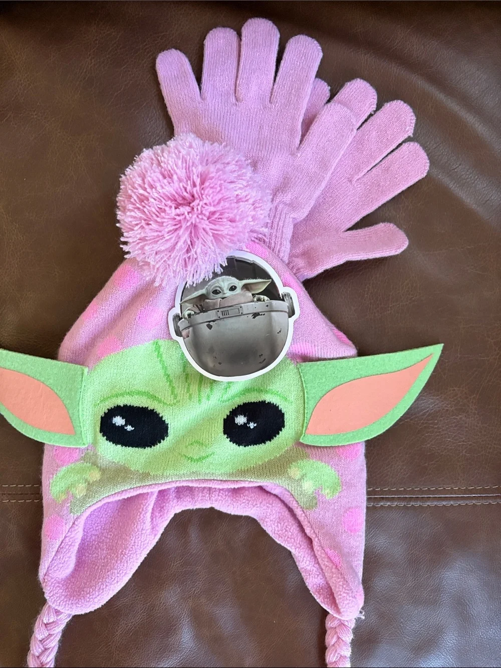 Star Wars 2pc set hat & gloves BABY YODA